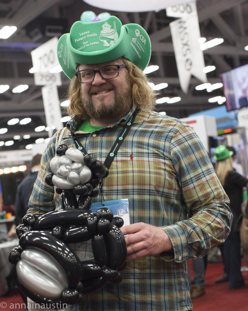 balloon camera. SXSW trade show,  Austin Texas SXSW 2015-4506