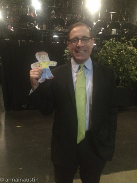 Flat Stanley with Evan Smith at the "PBS OVerheard" Taping