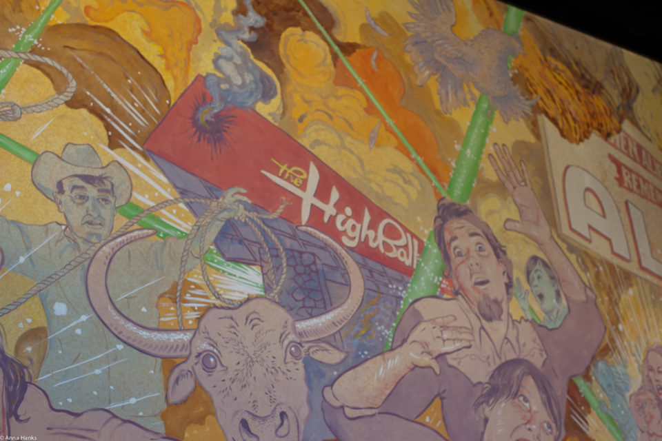 Lobby mural Alamo Drafthouse