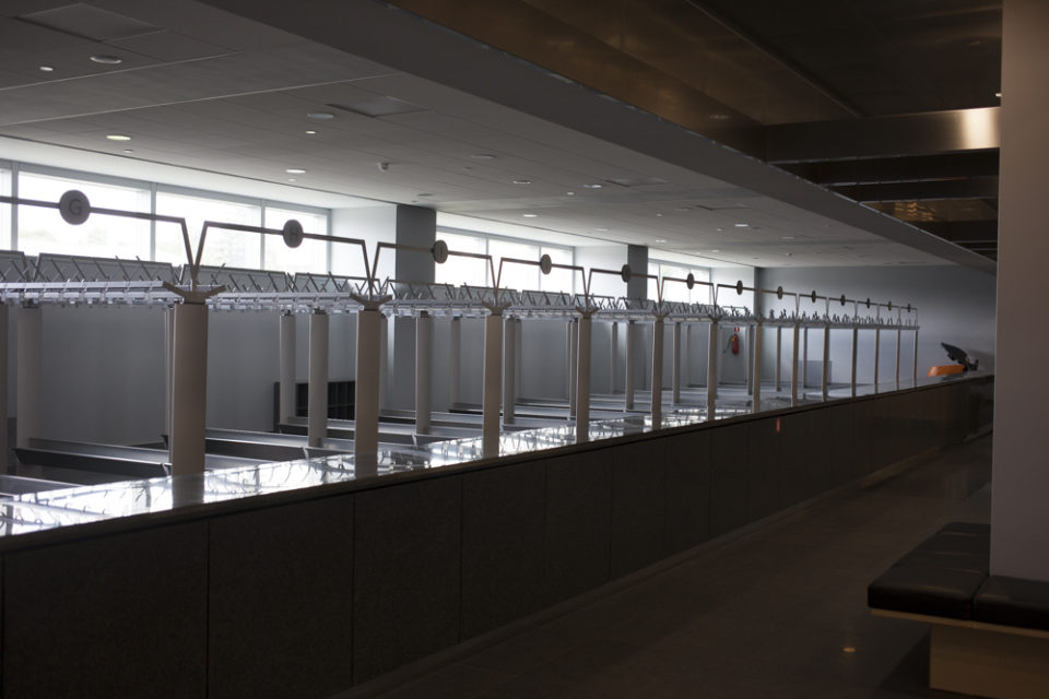 Coat check, The Latvian National Library , July 2014