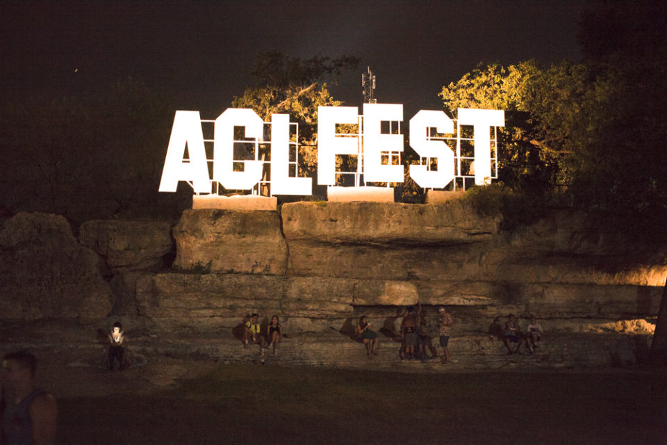 At the new ACL Fest sign
